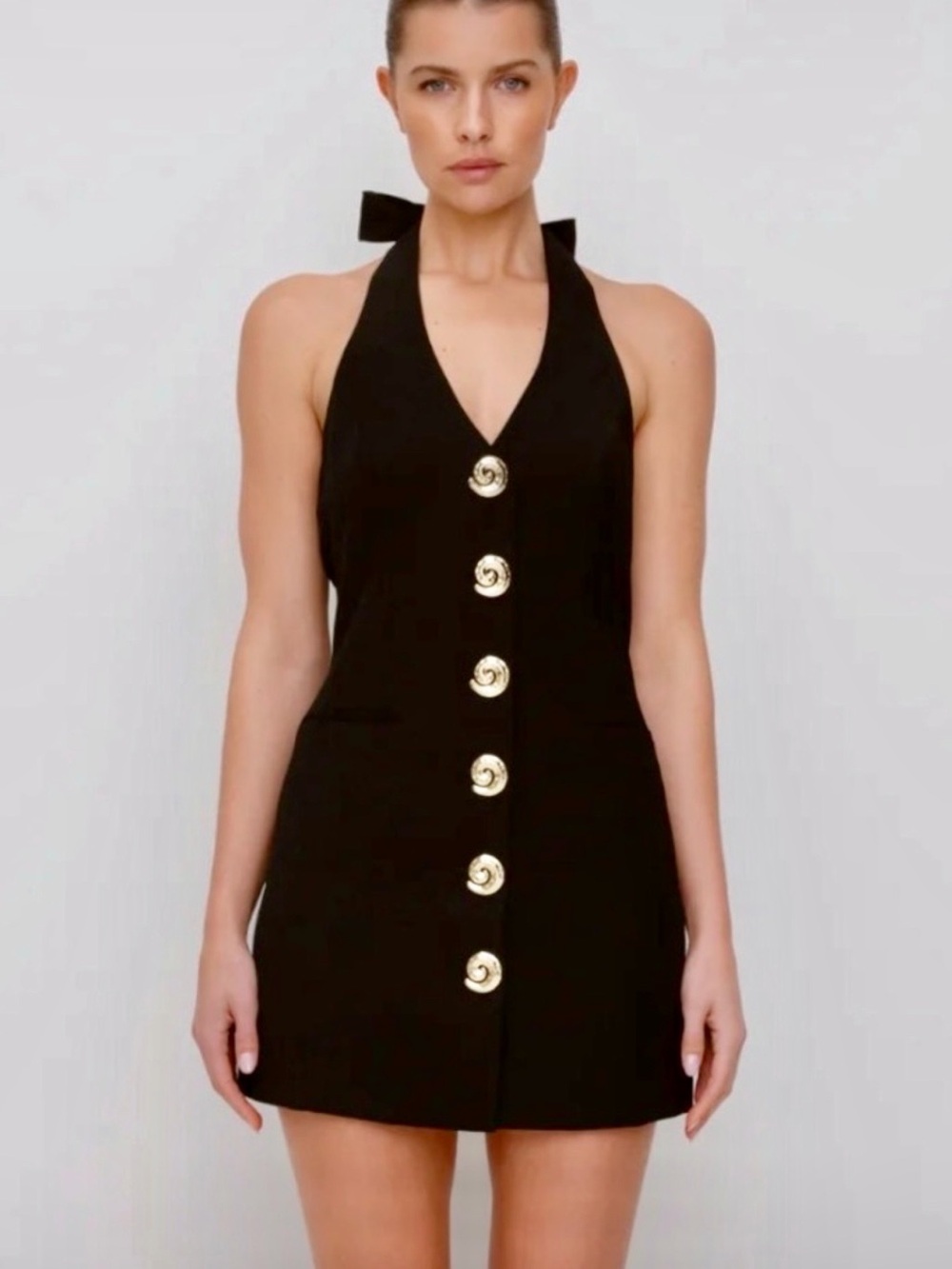 The wolf gang -Black Halter Mini Dress - new with tags